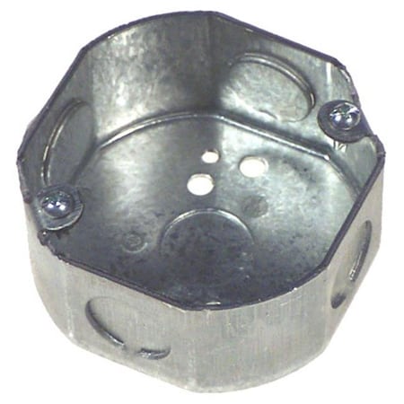 Raco Electrical Box, 11.8 cu in, Ceiling Box Type, 1 Gang, Steel, Octagon Shape 110